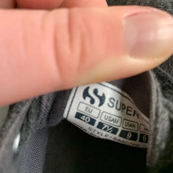 Superga Cotu Grey Wool Sneaker Trainer EU Size 40 - Picture 5 of 5